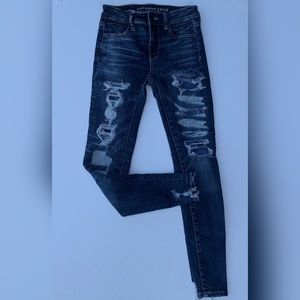 AEO super super stretch X dark skinny jeans 👖